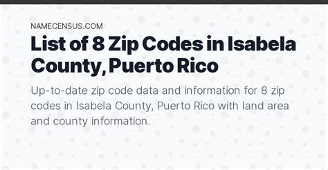 isabela puerto rico zip code.